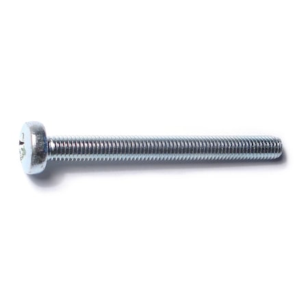 Midwest Fastener M8-1.25 x 80 mm Phillips Pan Machine Screw, Zinc Plated Steel, 5 PK 78568